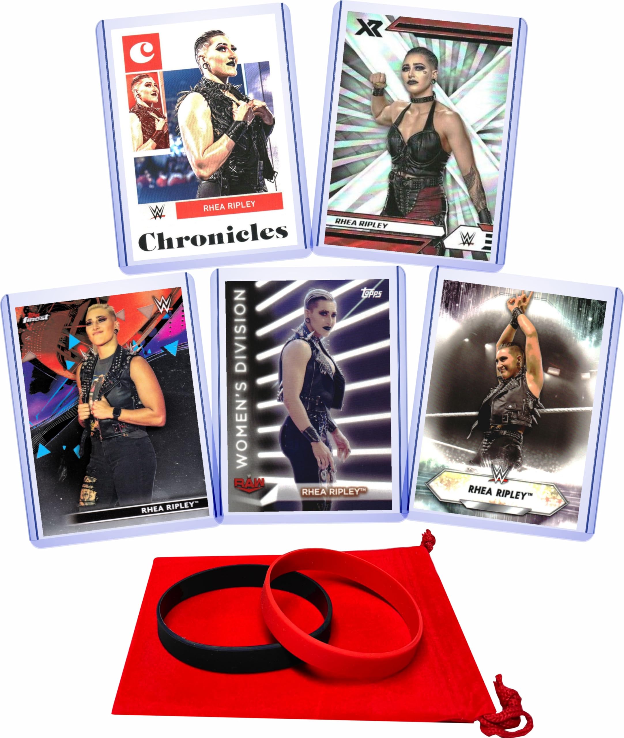 Rhea Ripley (5) Assorted Wrestling Cards Gift Pack