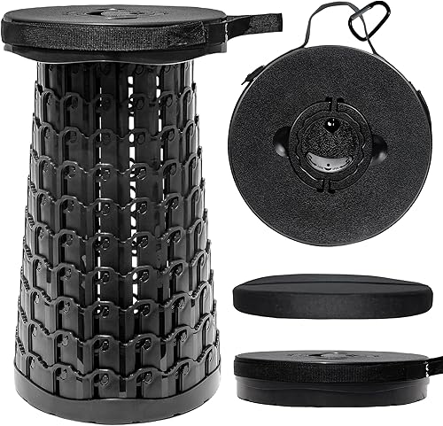 ALEVMOOM Taburete plegable 2025 de 19.7 pulgadas de alto con cojín, capacidad de 1000 libras, taburetes portátiles para adultos, resistente, altura