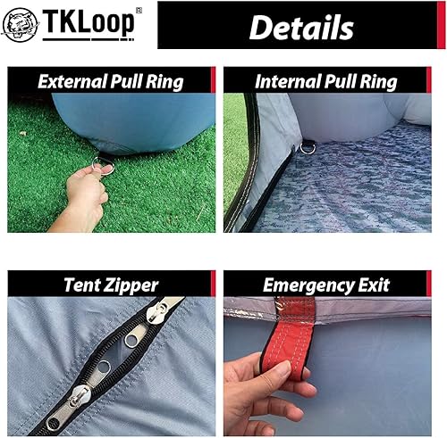 Miniatura 4 de TKLoop Cabina de pintura portátil de 20 x 13 x 9 pies con potentes sopladores (350 W + 750 W), cabina de pintura inflable de doble filtro, tienda de