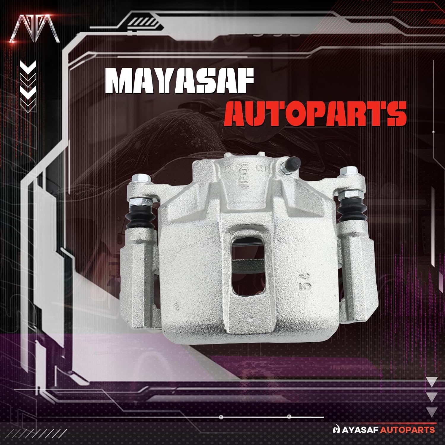 MAYASAF 19B2584 Front Left Disc Brake Caliper Driver Side Caliper Fit for Honda 2003-2012 Accord, Acura 2004-2014 TSX 1999-2008 TL 1999-2004 RL 2001-2003 CL