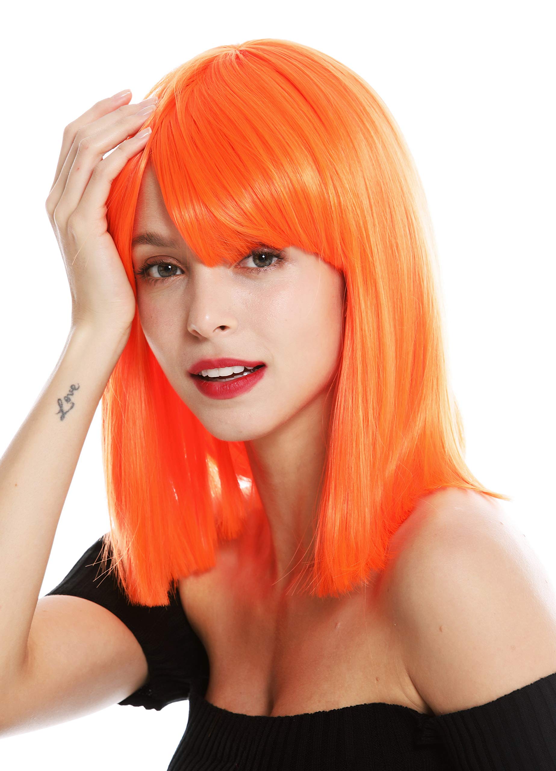 WIG ME UP - VK-10-TF2201 quality women's wig short shoulder length long bob sleek Cleopatra fringe orange - Image 3