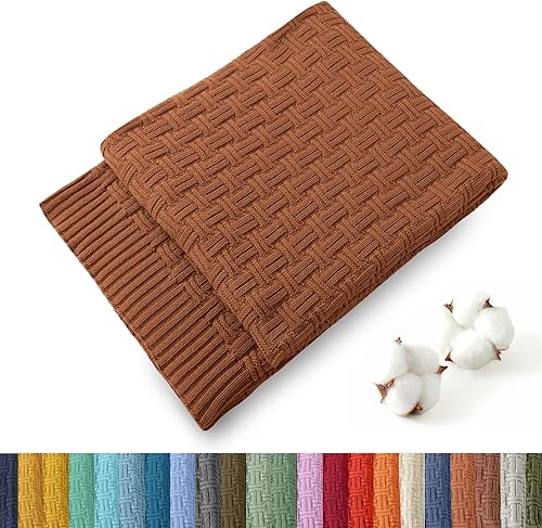 Miniatura 1 de TREELY Cable Throw Blanket for Couch and Bed, Soft Cozy Fall Knit Blanket, Farmhouse Warm Knitted Throw Blankets for Winter (60 x 80 Inches,