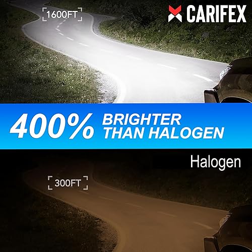 Miniatura 6 de Magneto Tools Carifex - Faros LED 9005HB3 de haz alto 9006HB4 LED de haz bajo - 24,000 lúmenes - 400% más brillante - Paquete de 2 con OptiVision -