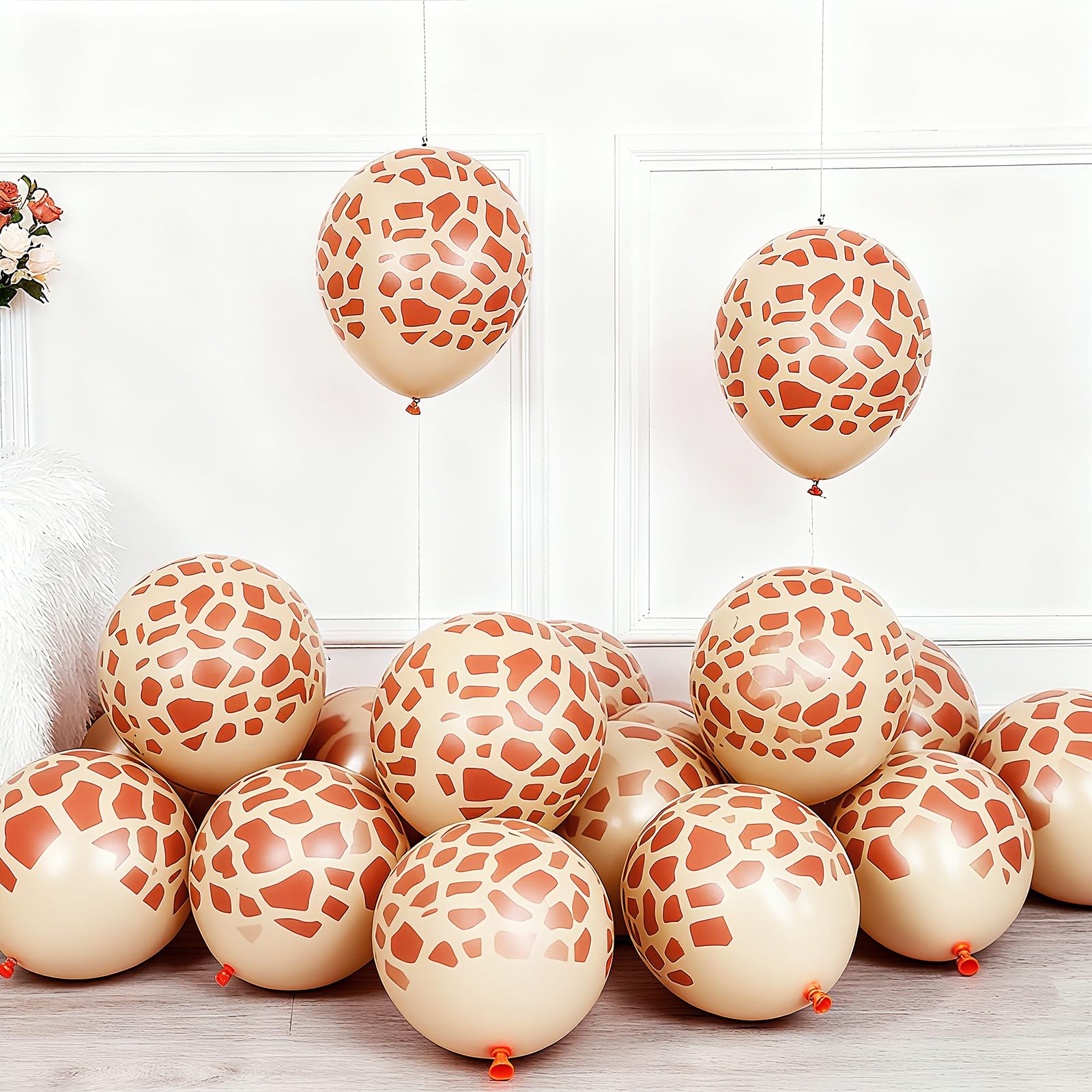 Luftballons mit Hirschdruck, 30,5 cm, Dschungelballons, Tierdruck, Latex, Dschungelsafari, Tierballon-Dekorationen für wilde Geburtstag, Babyparty, Zoo, Dschungel, Safari, Dinosaurier
