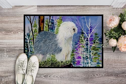 Miniatura 2 de Caroline's Treasures SS8641JMAT - Tapete de perro pastor inglés antiguo, 24 x 36 pulgadas, tapete para puerta delantera, interior y exterior, para