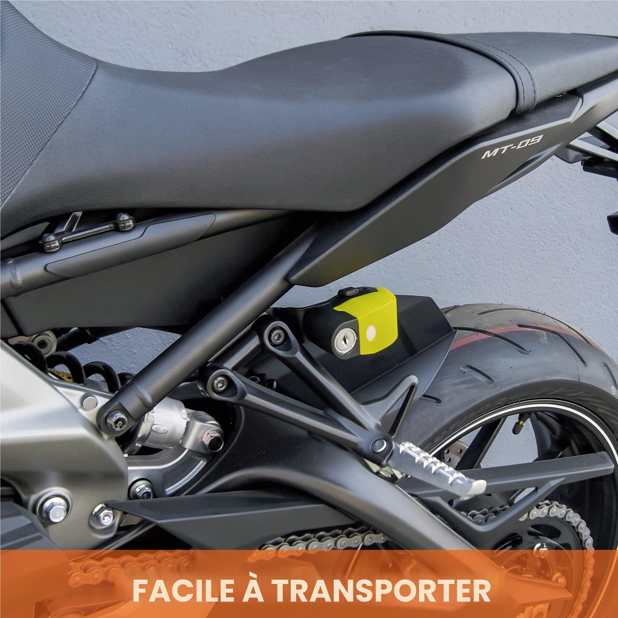 urban UR351 Support de Transport pour antivol Moto Bloque Disque Alarme UR6/UR22/UR906X à Fixer aux vis - Vous Pouvez Le Transporter verrouillé