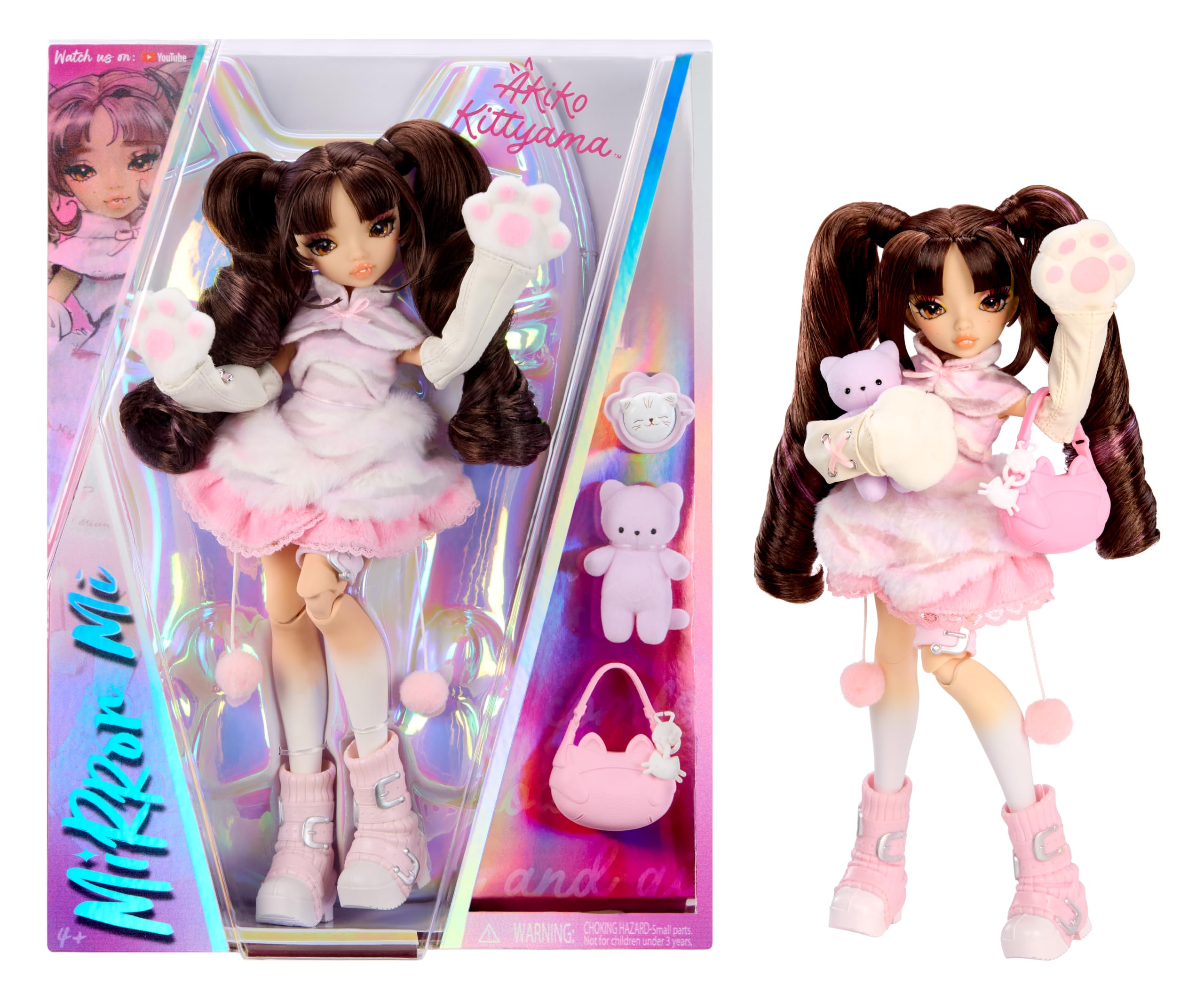 Akiko Kittyama Fashion Doll with Accessories, Cozy Emotion Fantasy Doll