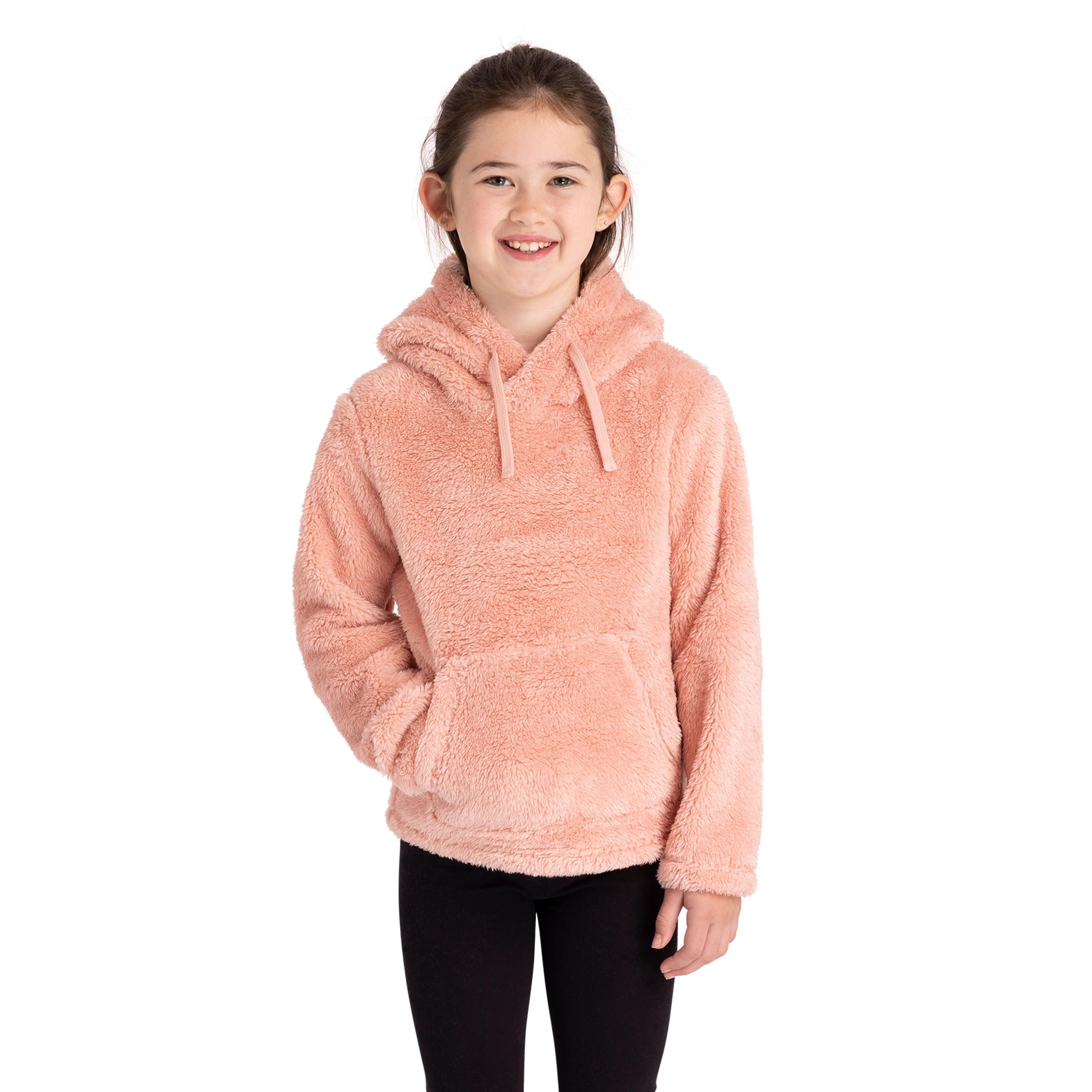 Trespass Unisex Kids Fleece Temoni - styl nad głową, kieszeń kieszonkowa, uprawiana na kapturze, dzianina, 100% poliester