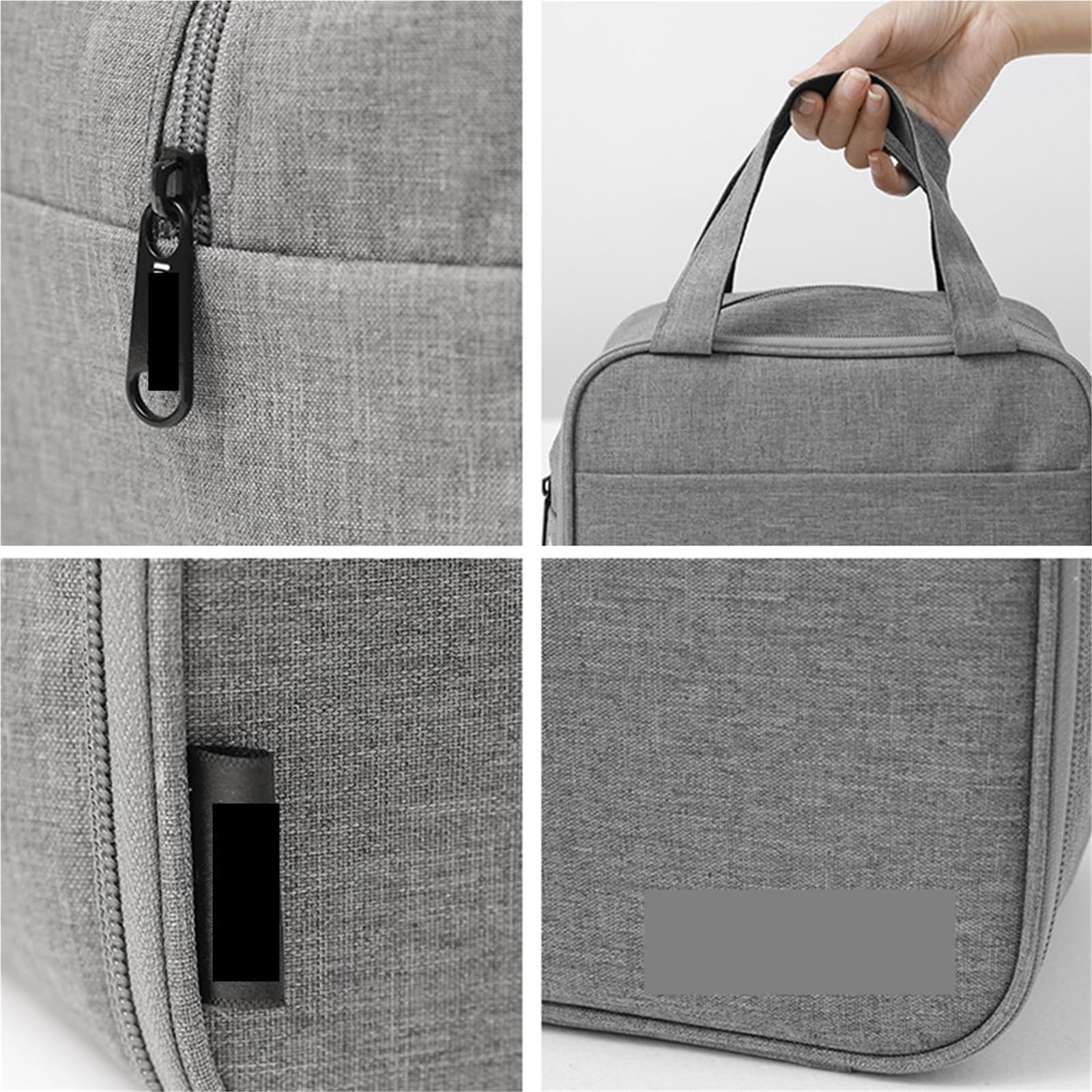 Bolsa De Almuerzo Bolsa de Almuerzo aislada for Hombre y Mujer, Bolsa de Picnic portátil de Viaje, contenedor de Comida de Lona, ​​Fiambrera portátil, 2 uds. para Oficina，Picnic(Grey)