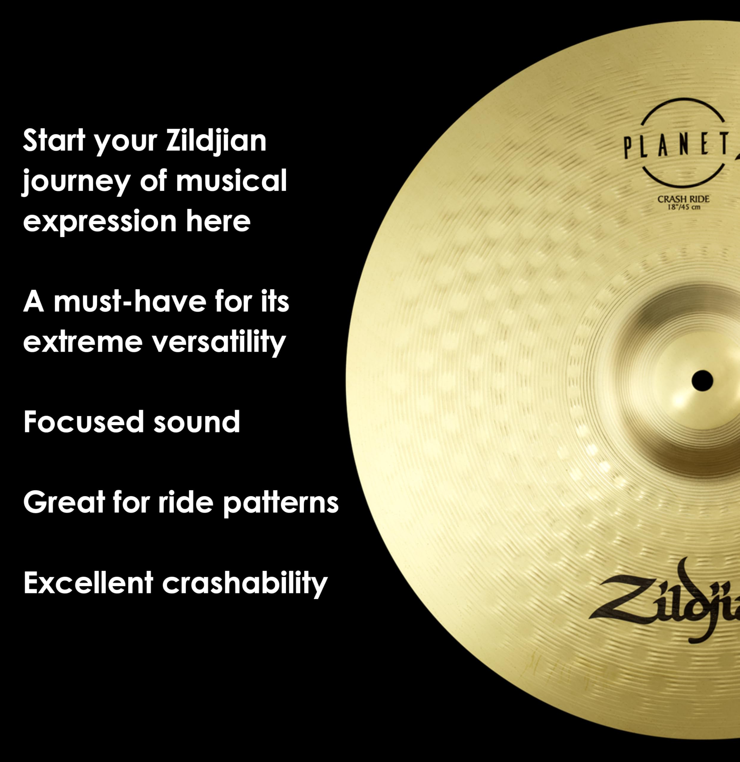 Avedis Zildjian Company Planet Z Crash Ride Cymbal (ZP18CR
