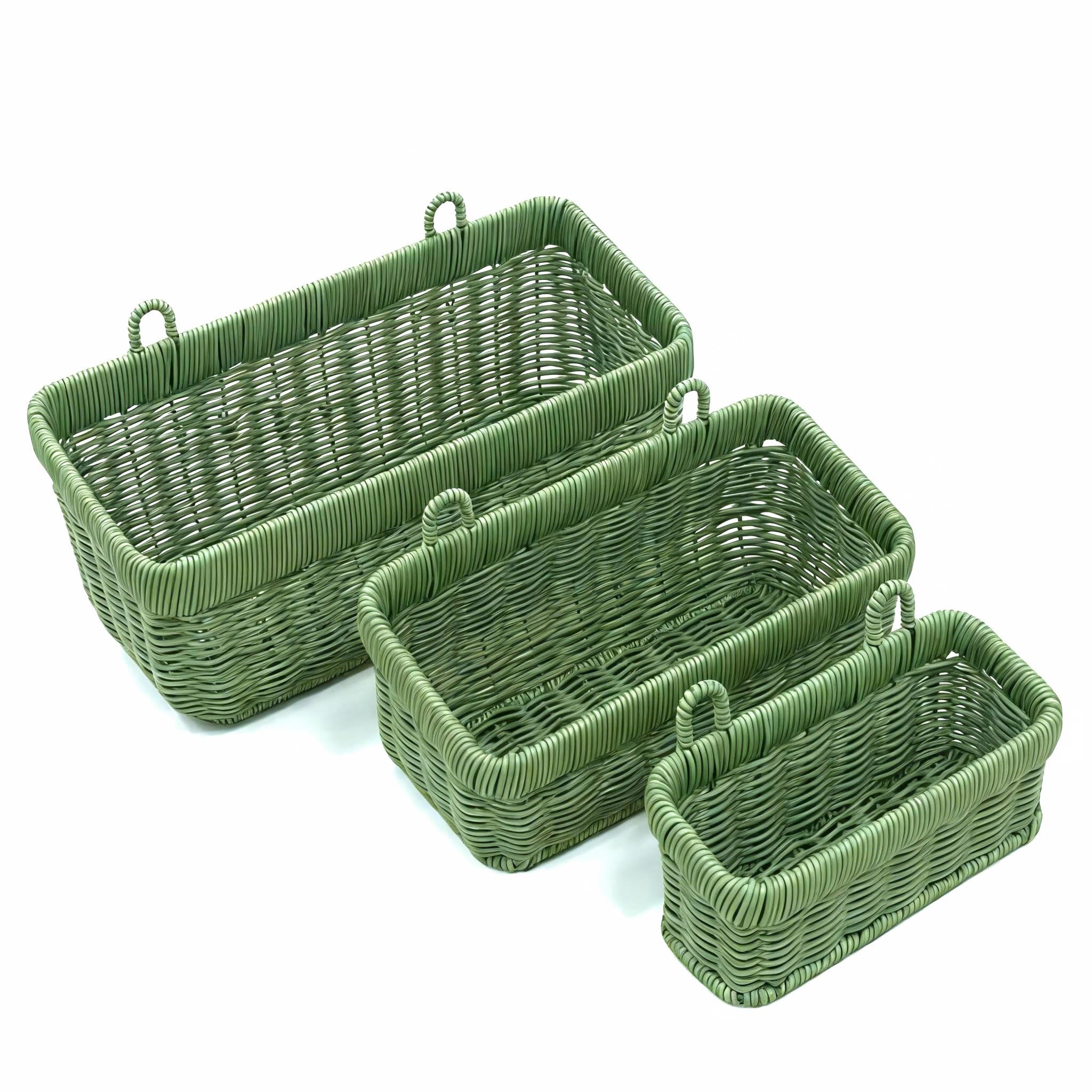 Wandkörbe zum Aufhängen, Weidenkorb für Küche, Badezimmer, Tür, Aufbewahrung und Organisation