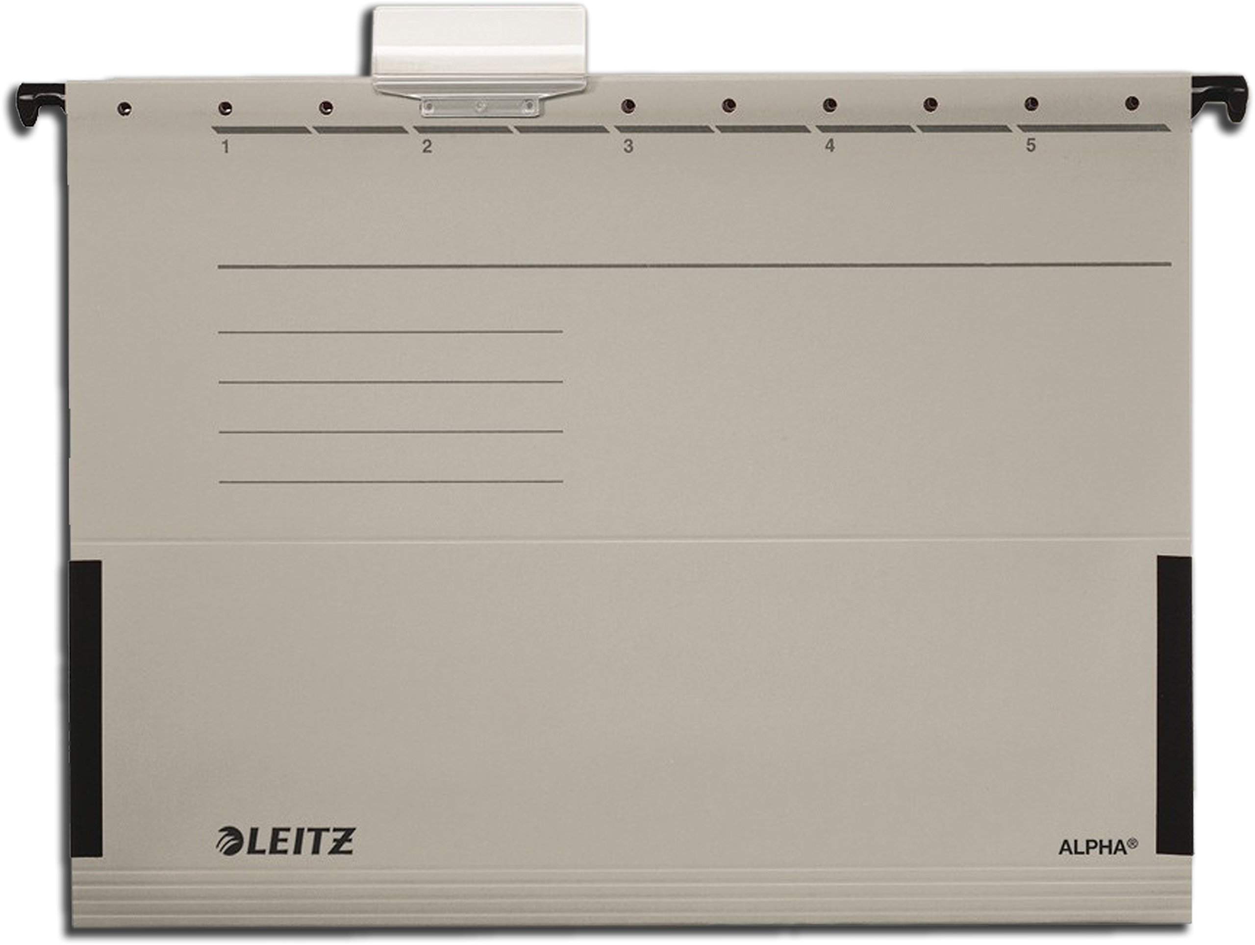 Leitz 6046 Archiv-Hängebox Click & Store, Ablage- und Transportbox für Hängeregistratur mit Deckel, A4 (Weiß + Hängetaschen grau)