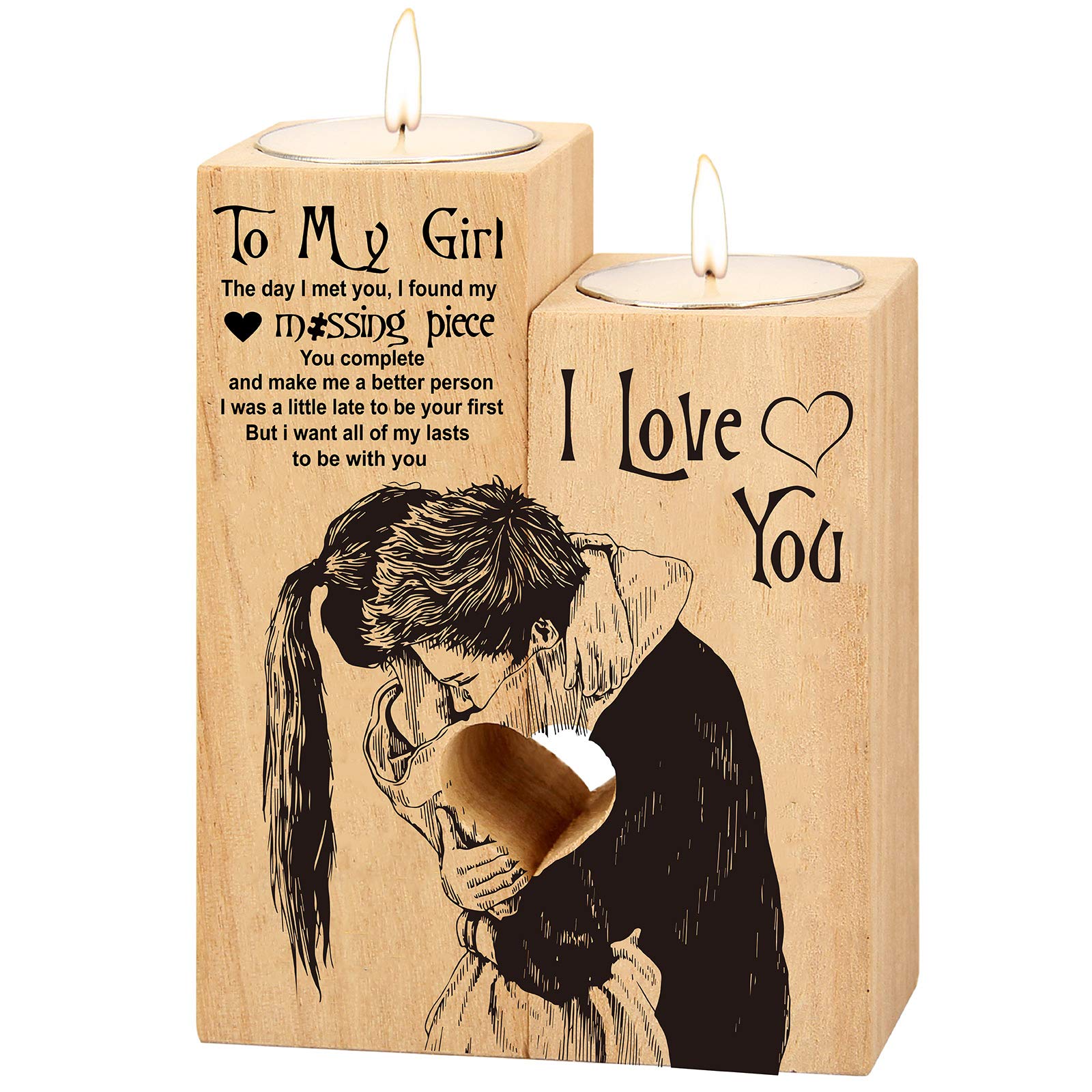Regalo di nozze per coppie, candeliere a forma di cuore, regalo di anniversario di matrimonio, regalo di San Valentino per amante, lei, lui, moglie, marito