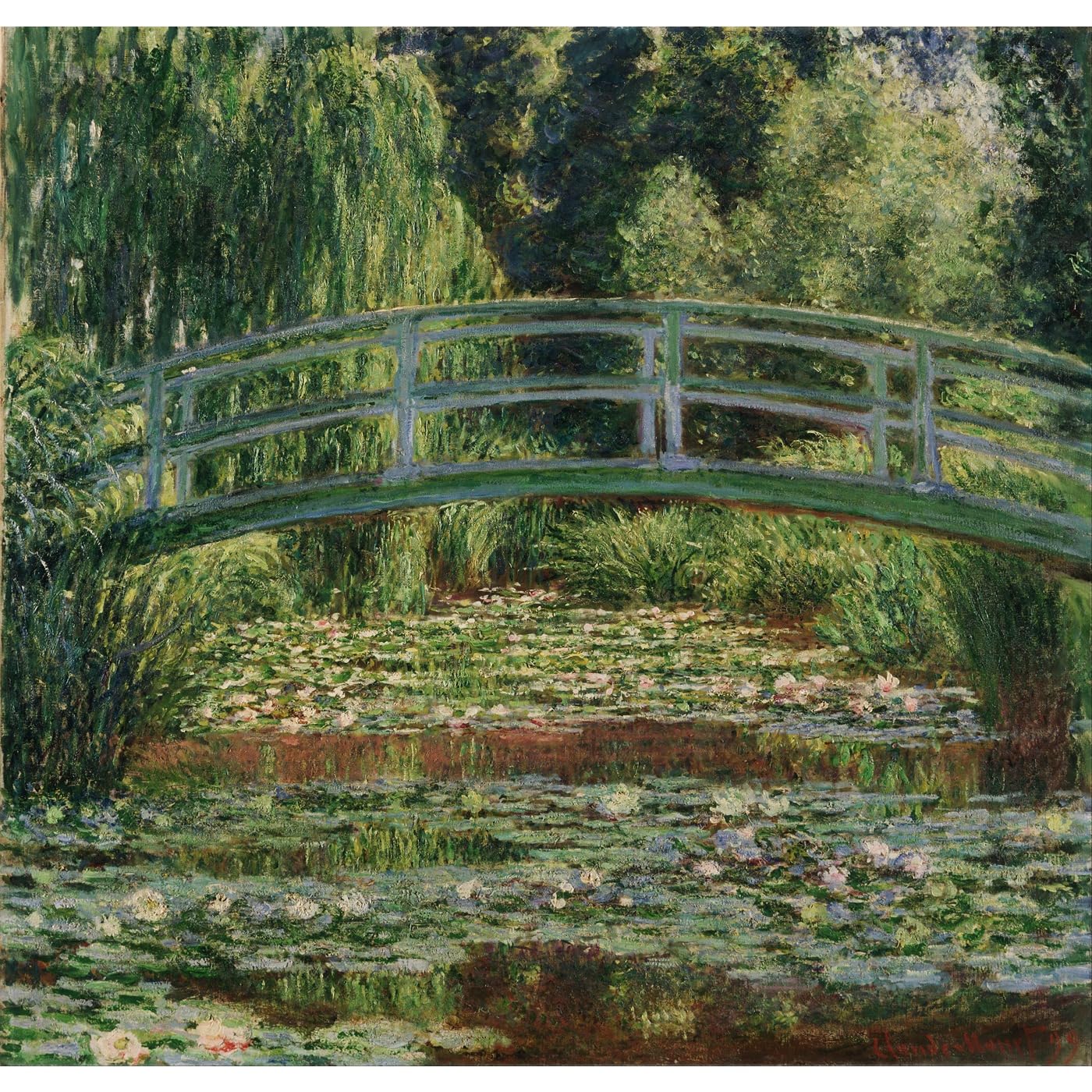 Poster Monet Passerelle japonaise Giverny pour grand cadre mural