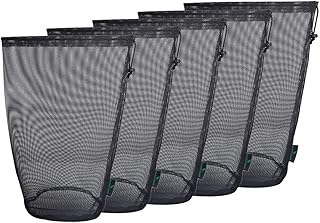 Durable Nylon Mesh Drawstring Bag for Cutlery Bottle Pot Pan Kettle Mesh Storage Ditty Bag Travel Stuff Sack (5 pcs/lot)