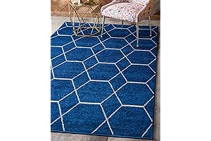 Unique Loom Trellis Frieze Collection Kids' Area Rug for Classroom