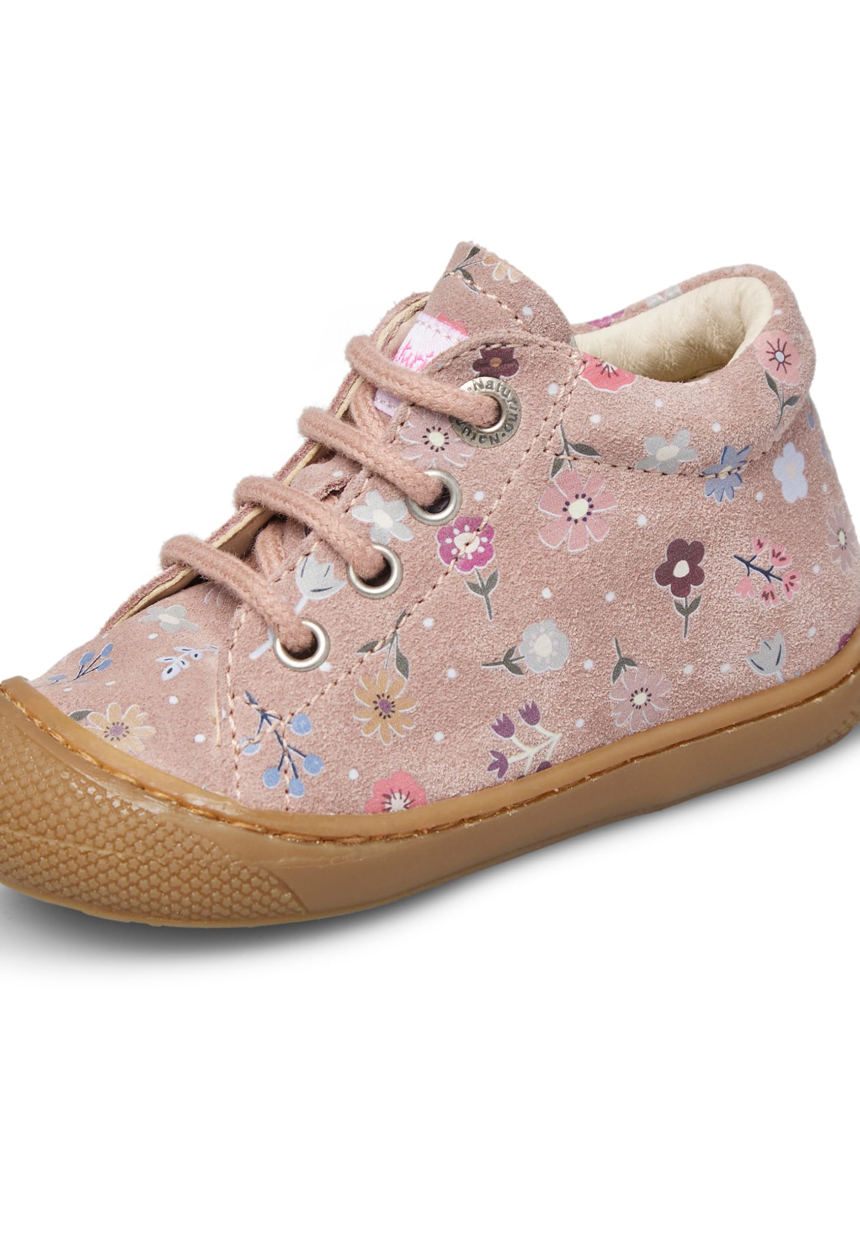 Naturino Scarpe Primi Passi in Suede con Stampa Fiori