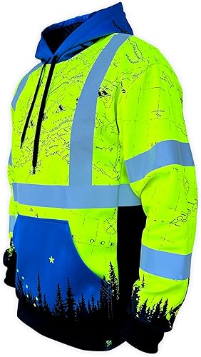 Miniatura 8 de SafetyShirtz SS360 American Grit Sudadera con capucha ANSI Clase 3, Amarillo