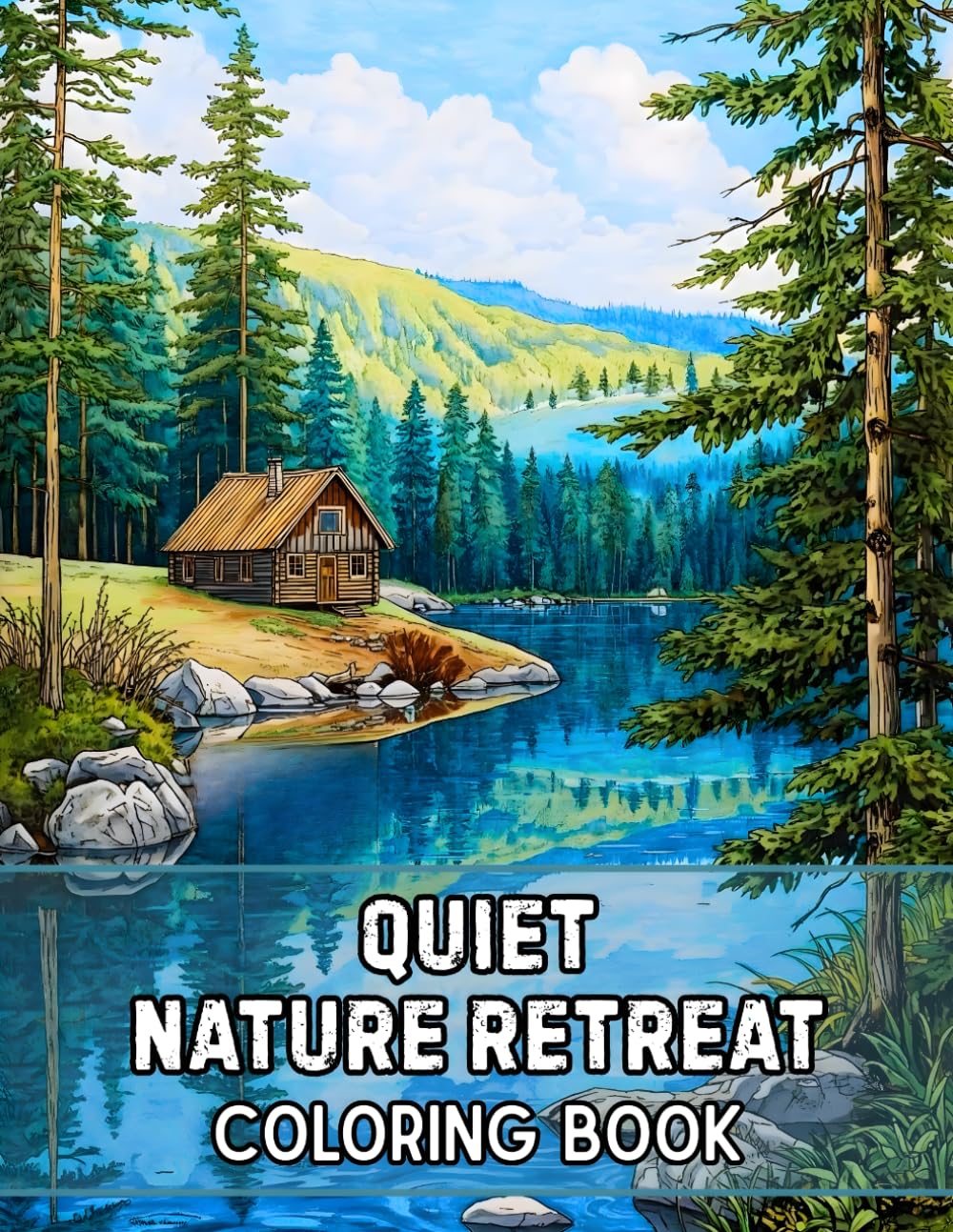 Quiet Nature Retreat Coloring Book: 38 Peaceful Landscape Coloring Pages with Countryside Views, Scenic Hideaways and Detailed Outdoor Designs – ... Countryside Views Collection by Sophia Cole)