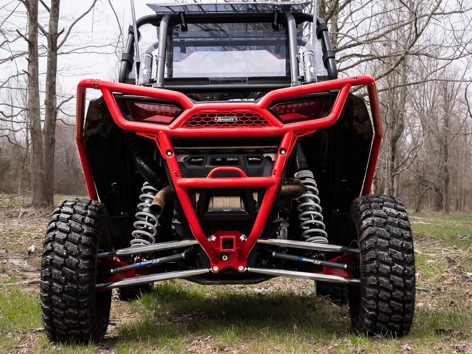 SuperATV Billet Aluminum Rear Radius Arms/Rods for Polaris RZR XP 1000 / XP 4 1000 (2014-2023) | Made of 1-1/4" 7075 Solid Aluminum Bar Compared to 3/4" OEM | Will Not Fit With Polaris Rear Bumpers