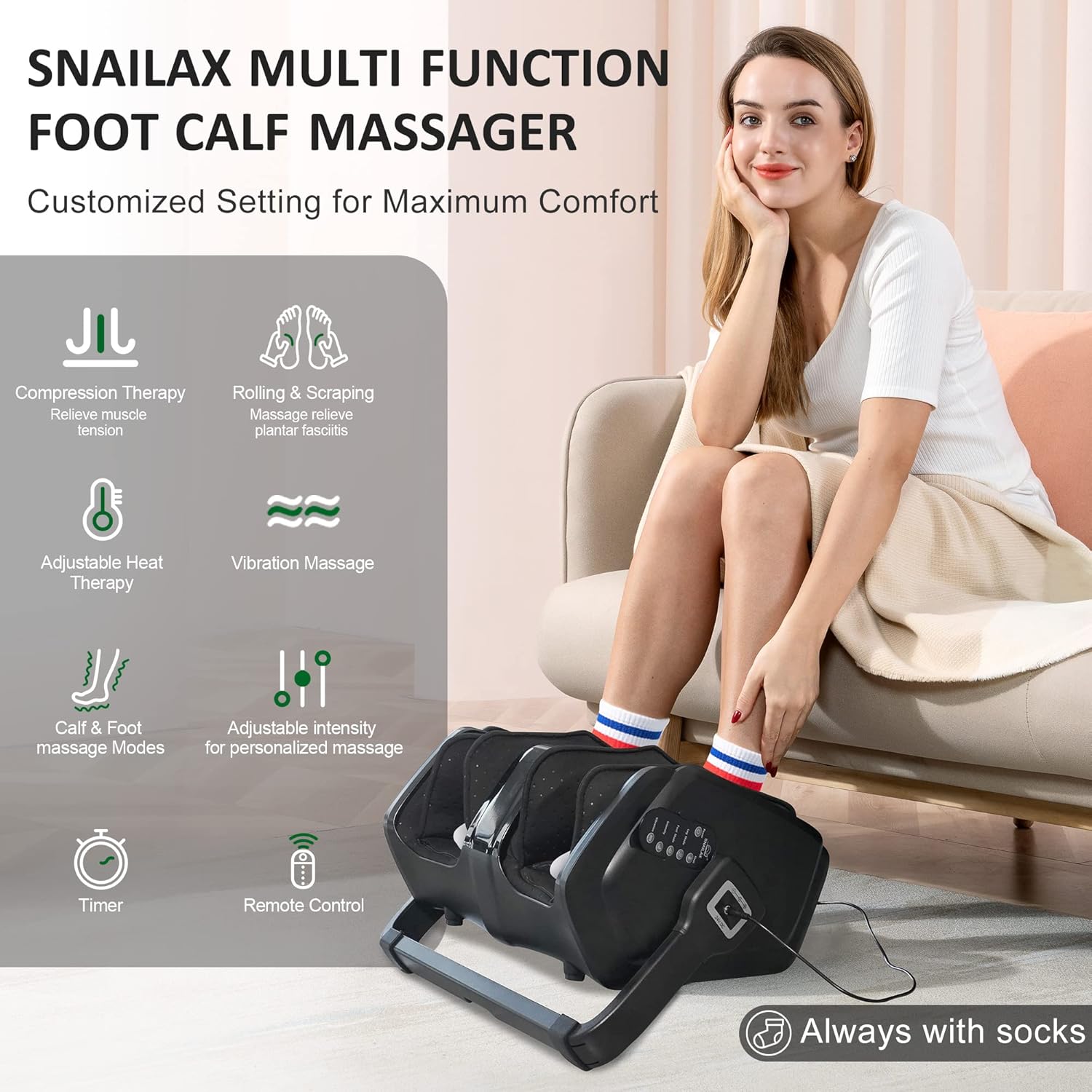 vibrating foot and leg massager Amazon.com: Giantex Foot and Calf Massager with Heat