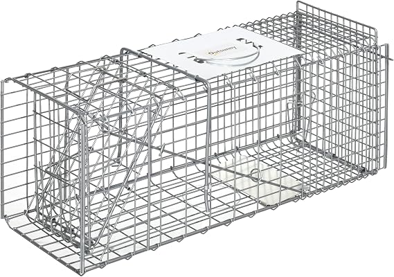 FORMIZON Piège à Rat Cage 41x14x11 Cm - Piège Réutilisable 2 Entrées Pour Souris Rongeurs Intérieur Extérieur