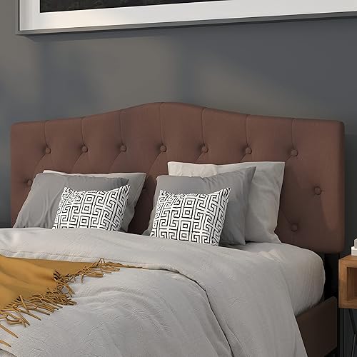 Vista 27 de Flash Furniture Cambridge - Cabecera tapizada capitoné tamaño individual en tela beige