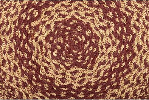 Miniatura 3 de VHC Brands Classic Country Primitive - Salvamanteles de yute rojo para mesa y cocina, color burdeos bronceado natural, 8 pulgadas