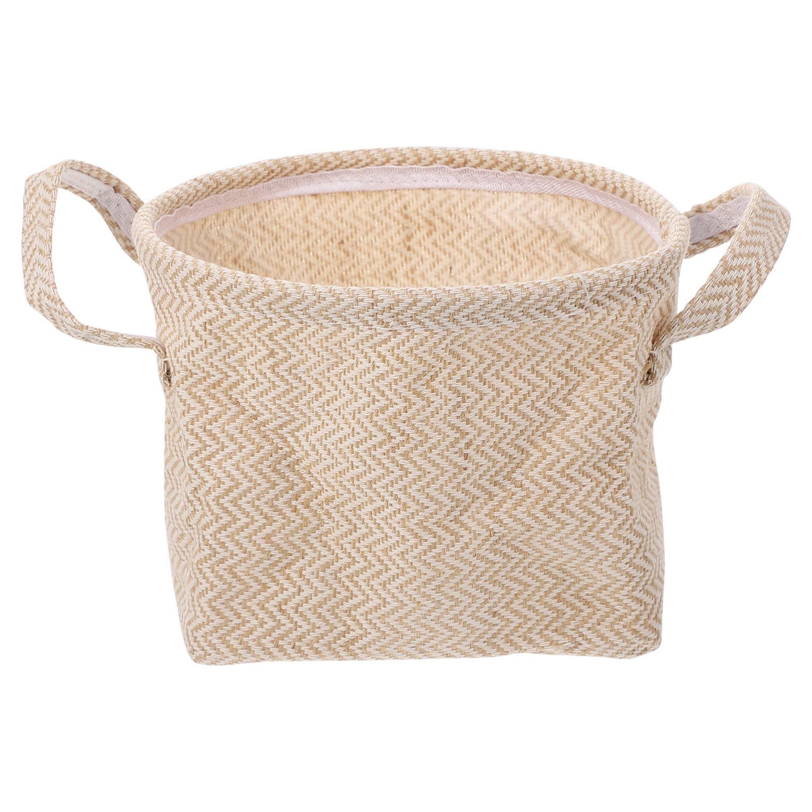 Cabilock 1pc Woven Storage Basket Picnic Hamper Collapsible Hamper Flower Pot Flower Girl Baskets Wicker Collapsible Basket Floral Decor Home Organizer Basket Wedding Bride Flax Groceries