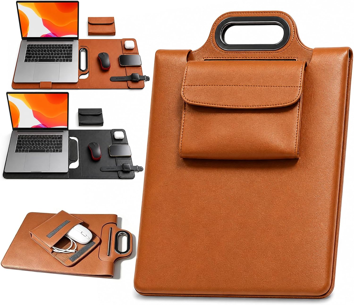 New Premium Wireless Charging Laptop Bag 3-in-1 Brown