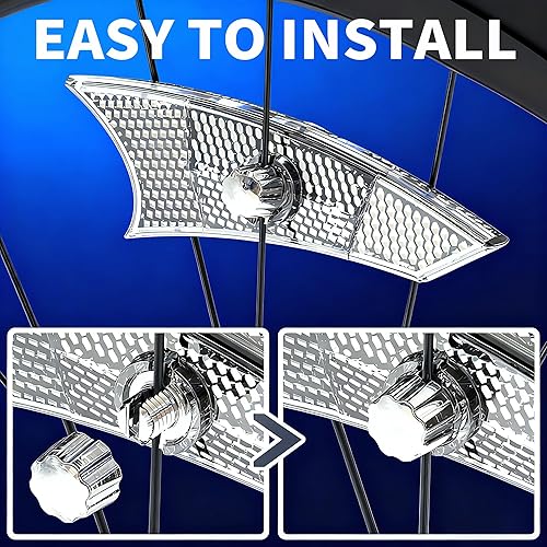 Miniatura 5 de Luces de rueda de bicicleta recargable, paquete de 2, luz de radios de bicicleta, resistente a la intemperie, luces de bicicleta para adultos