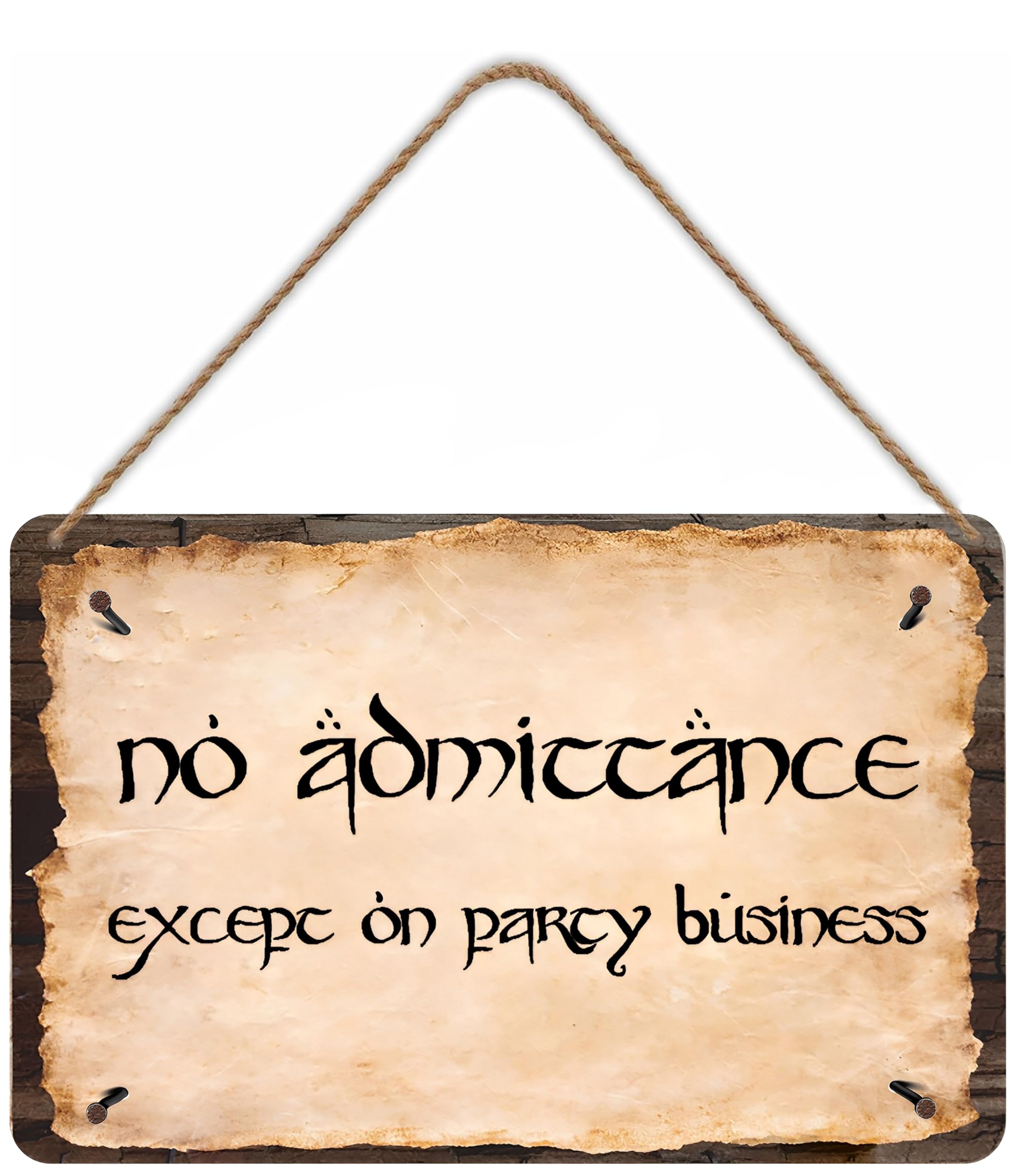 flinelife No Admittance Except on Party Business Metal Sign, 12x8, Perfect for Fans