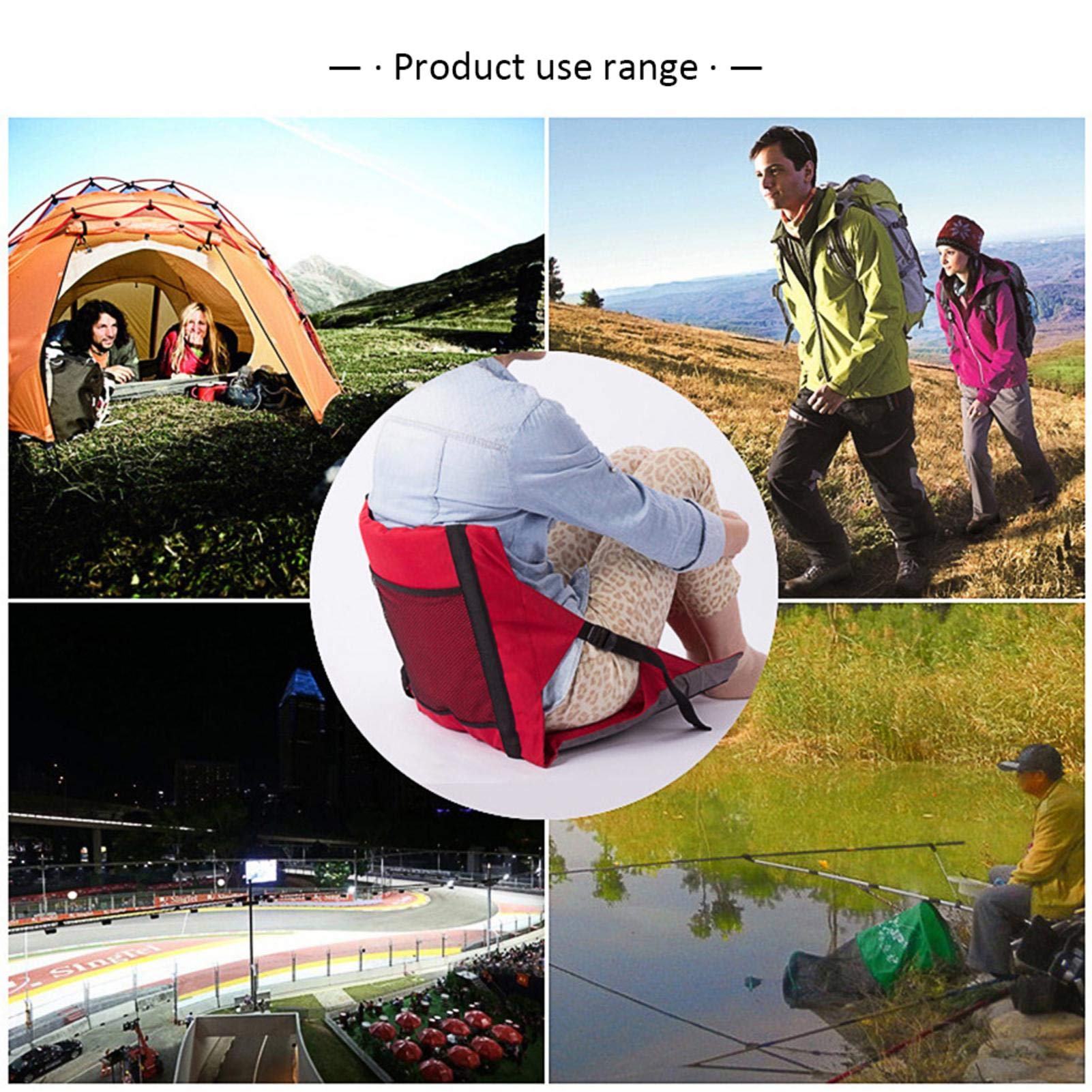Sitzkissen Sitzmatte Mit Rückenlehne Klappbar Thermokissen Stadionkissen Bodenkissen Stadion-Sitzkissen Gepolsterter Für Kinder Erwachsene Senioren Zum Ausflug Camping Wandern Picknick
