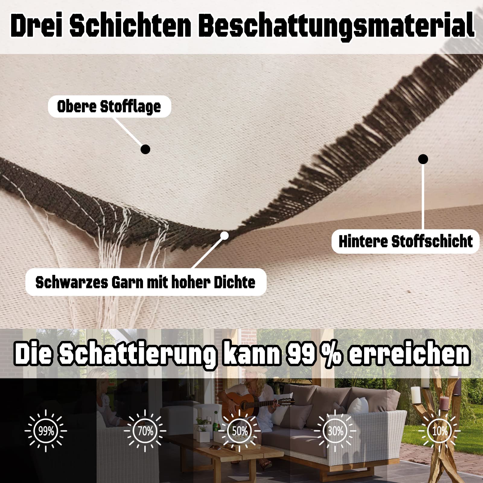 Rideaux D'extérieur, 1 pièce Rideaux dextérieur Imperméables, 24 Couleurs Rideaux Jardin Extérieur Imperméable Isolant Thermique Rideaux, Rideaux dextérieur pour Balcon terrasse, B132xH241CM