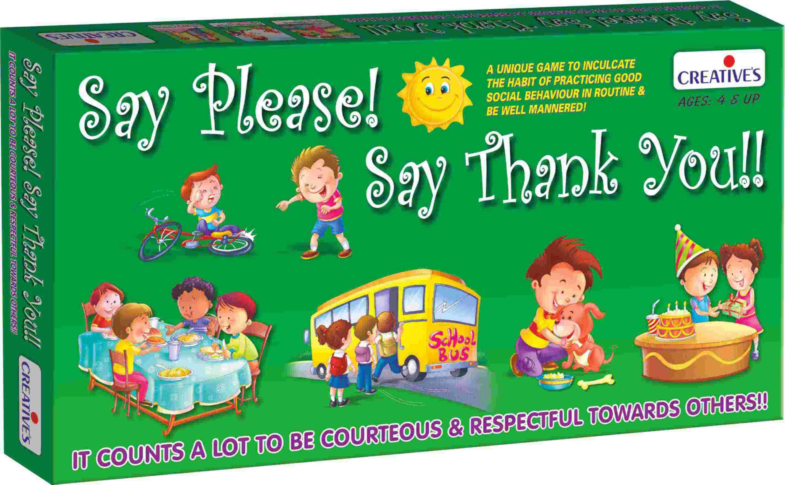Creatives Say Please! Say Thank You |Educational Board Game |Children Learn Good Social Behavior & be well mannered| Social Skills building board game |Creative’s Educational Board Games |Ages 4 & up (B00N2FOJRK) Amazon Price History, Amazon Price Tracker