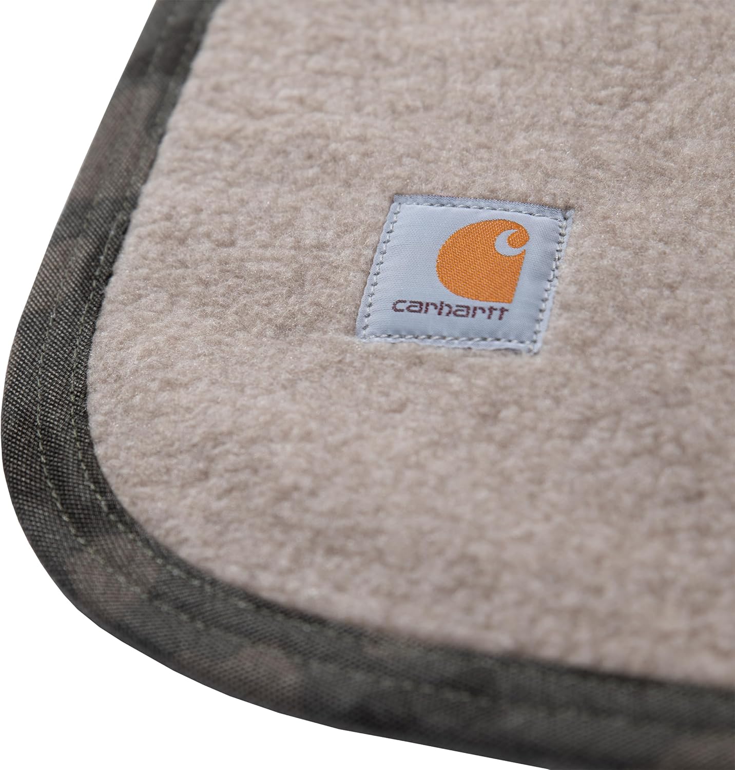 review Carhartt Firm Duck Sherpa-Lined Throw Blanket, Reversible Pet Blanket With Water Repellent Coating, Tarmac Duck Camo