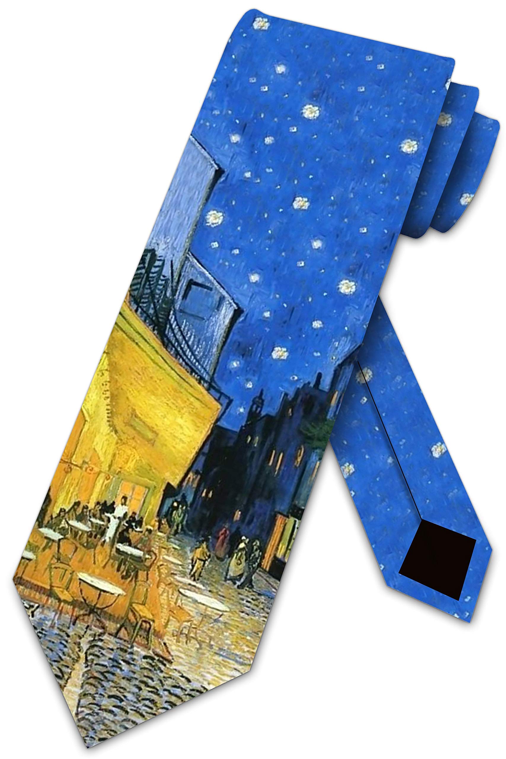 Atourdealss Men's As Shown Art Ties Abstract Cafe Painting Necktie