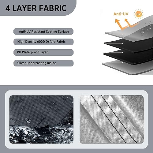 Miniatura 7 de MBOOM Cubierta para lavadorasecadora para carga frontal, cubierta de lavadora impermeable, a prueba de polvo, 600D resistente Oxford fundas para