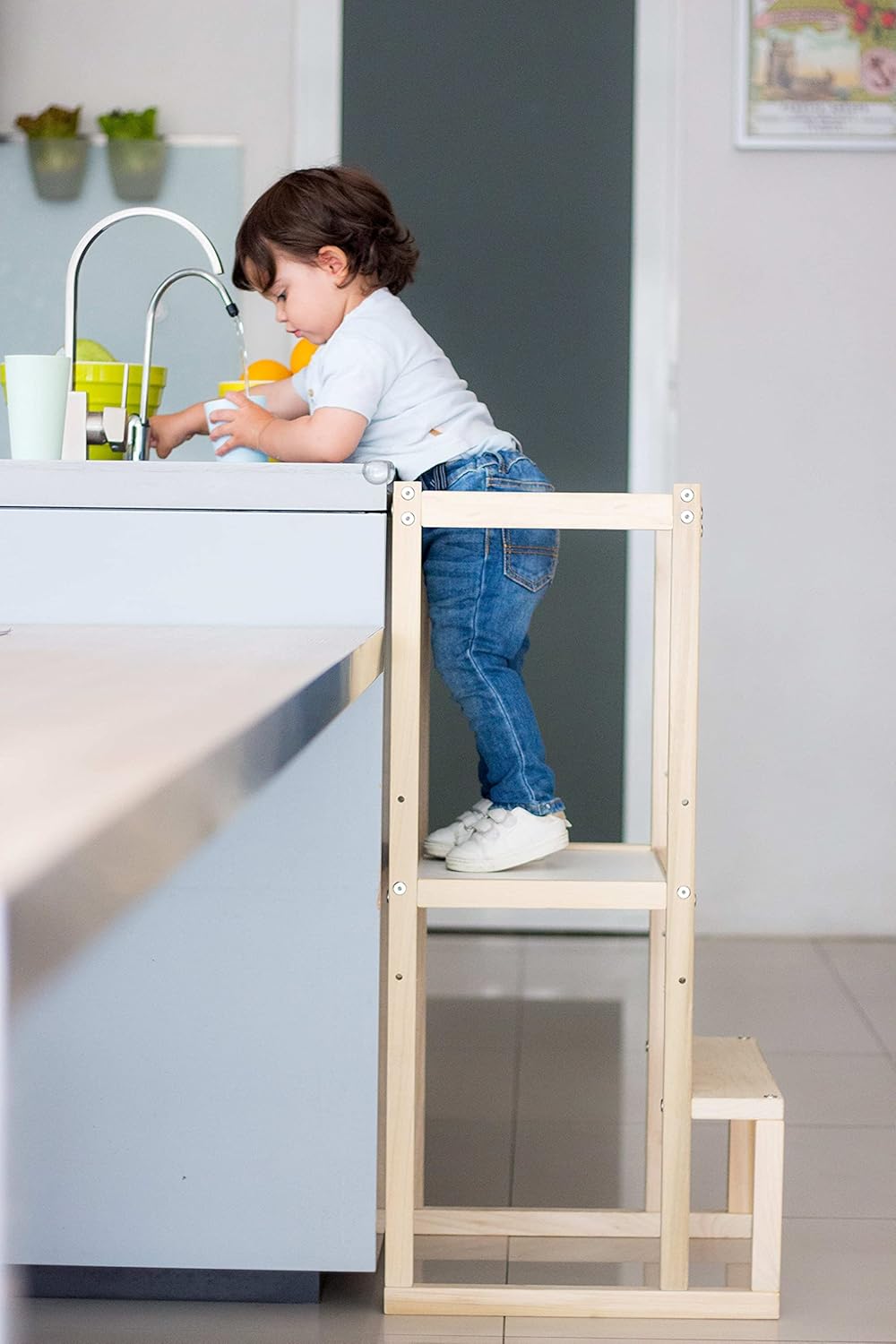 Product Deal Kit | Montessori Learning Toddler Tower, Ladder for Children with Safety Rail Assistant in Daily Activities
