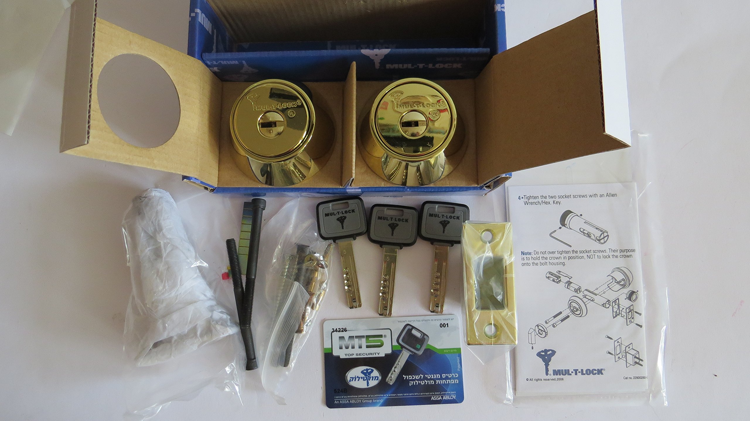 Multlock MT5+ Hercular Double Cylinder deadbolt Black