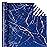 WRAPAHOLIC Reversible Wrapping Paper - Mini Roll - 17 Inch X 33 Feet - Blue Marble with Stripes Design for Birthday, Holiday, Wedding, Baby Shower