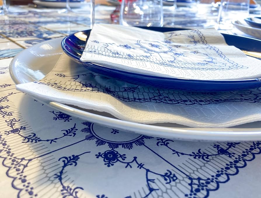 【未使用】貴重★ロイヤルコペンハーゲン ブルーフルーテッド柄 ランチョンマット Amazon｜DANA COLOR ランチマット ROYAL PLACEMATS DENMARK