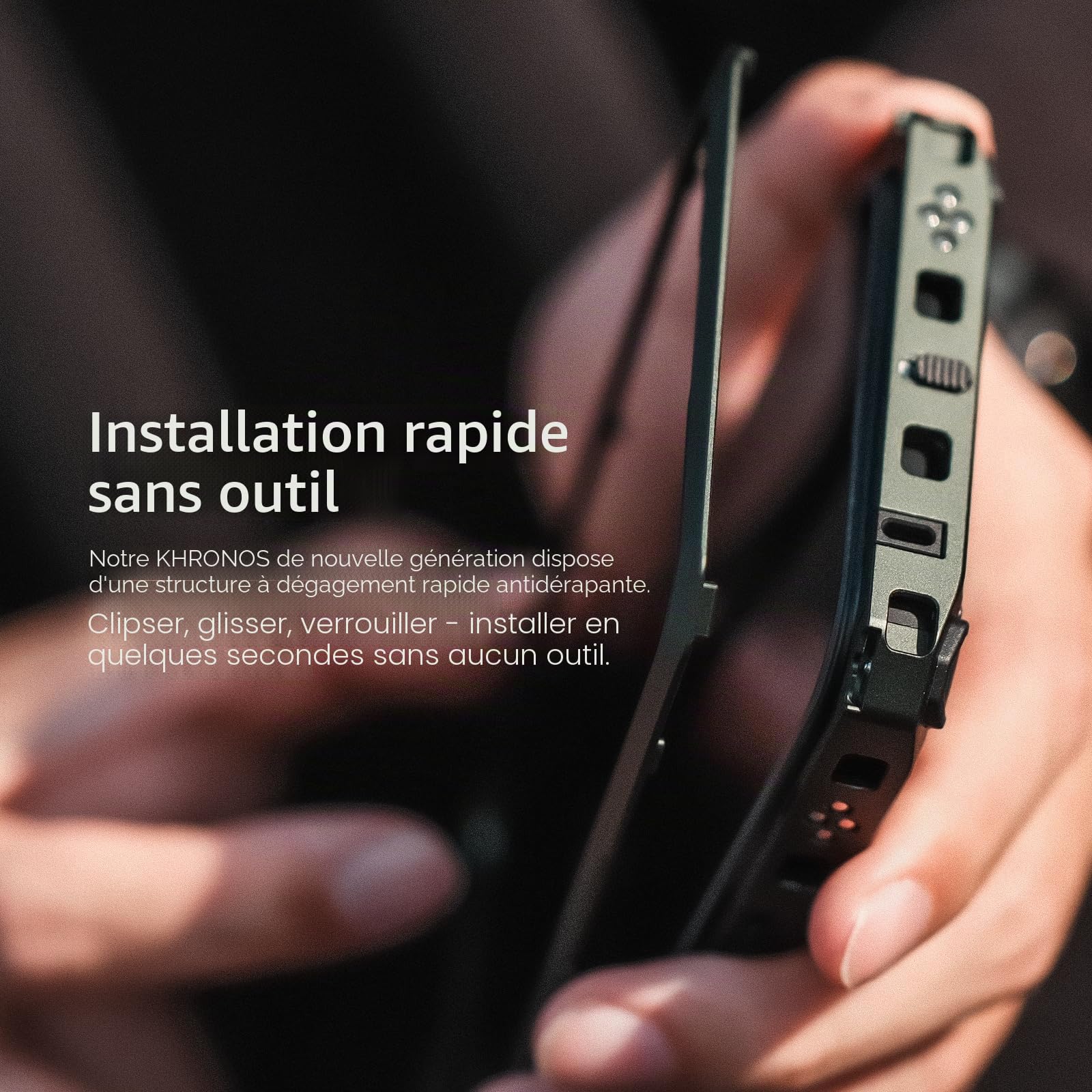 Tilta Khronos TK-IP16-PMA-SG Cage de téléphone compatible avec iPhone 16 Pro Max avec poignée Focus PD, plateau de filtre à dégagement rapide et kit portable de filtre FSND magnétique – Gris sidéral