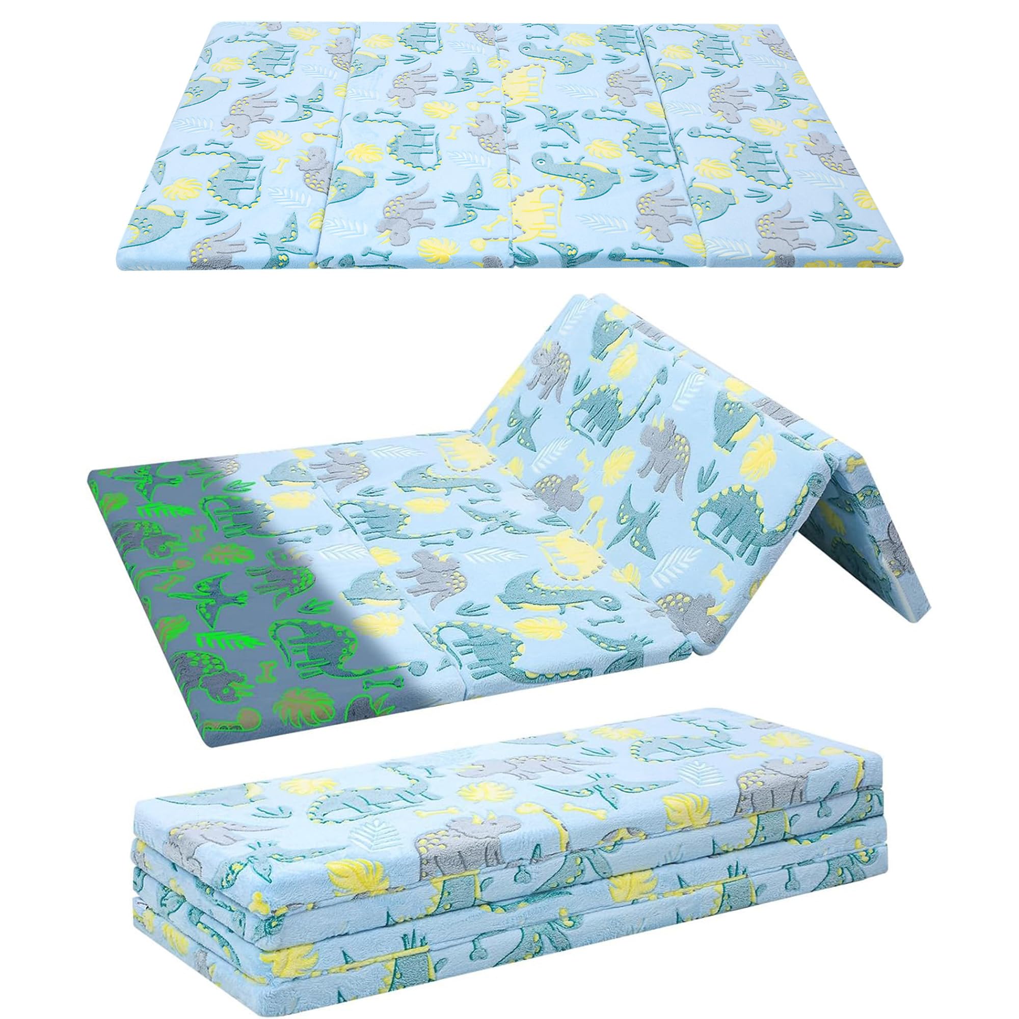 MeMoreCool Kids Floor Futon Mattress, Play Mat Muscle Mat Large 6x4 FT, Thicken Foam Tatami Mattress for Children Play Area, Foldable Sleeping