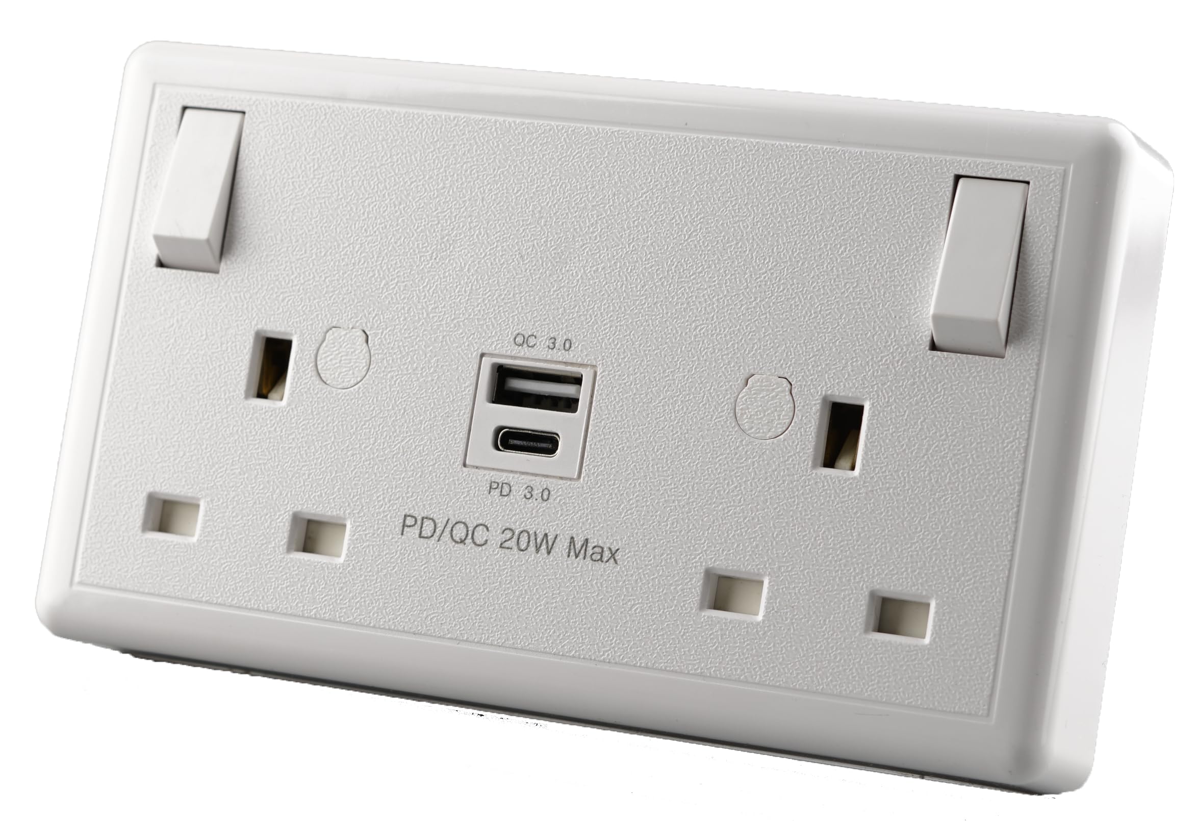 WK Electrical - FAST CHARGE USB TYPE A + C | 13A 1G to 2G Switched Converter Socket with USB (20W PD3.0)