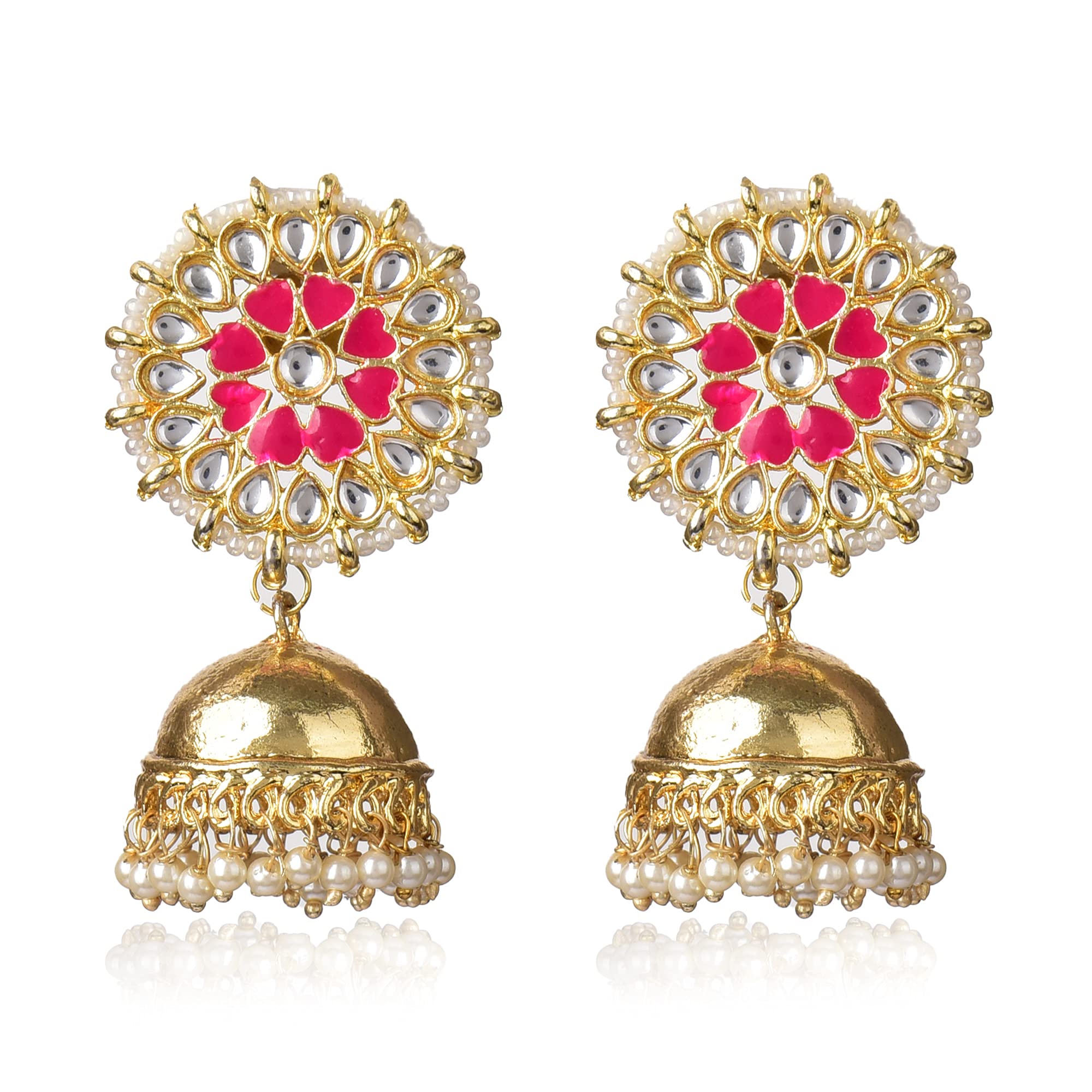See full amazon price history chart for ETHONICA Graceful Kundan & Pearls Traditional Jhumki Earring For Women | Color: Red ETHONICA Graceful Kundan & Pearls Traditional Jhumki Earring For Women | Color: Red (B094TYNZZ8) Amazon Price History, Amazon Price Tracker