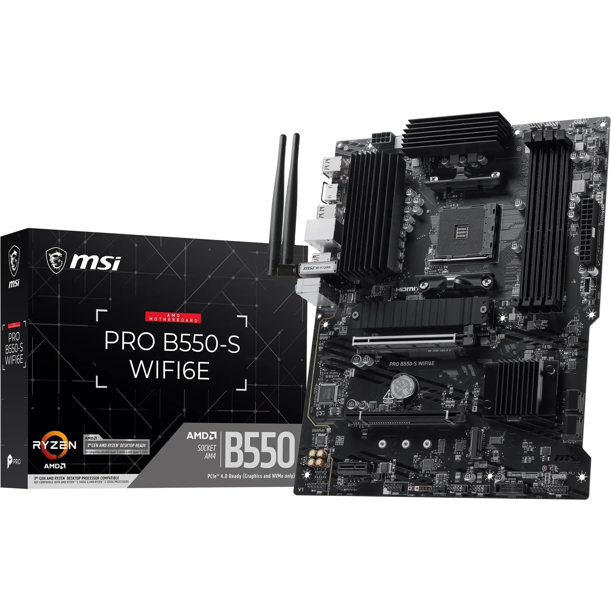MSI Pro B550-S WIFI6E Carte mère ATX, AM4