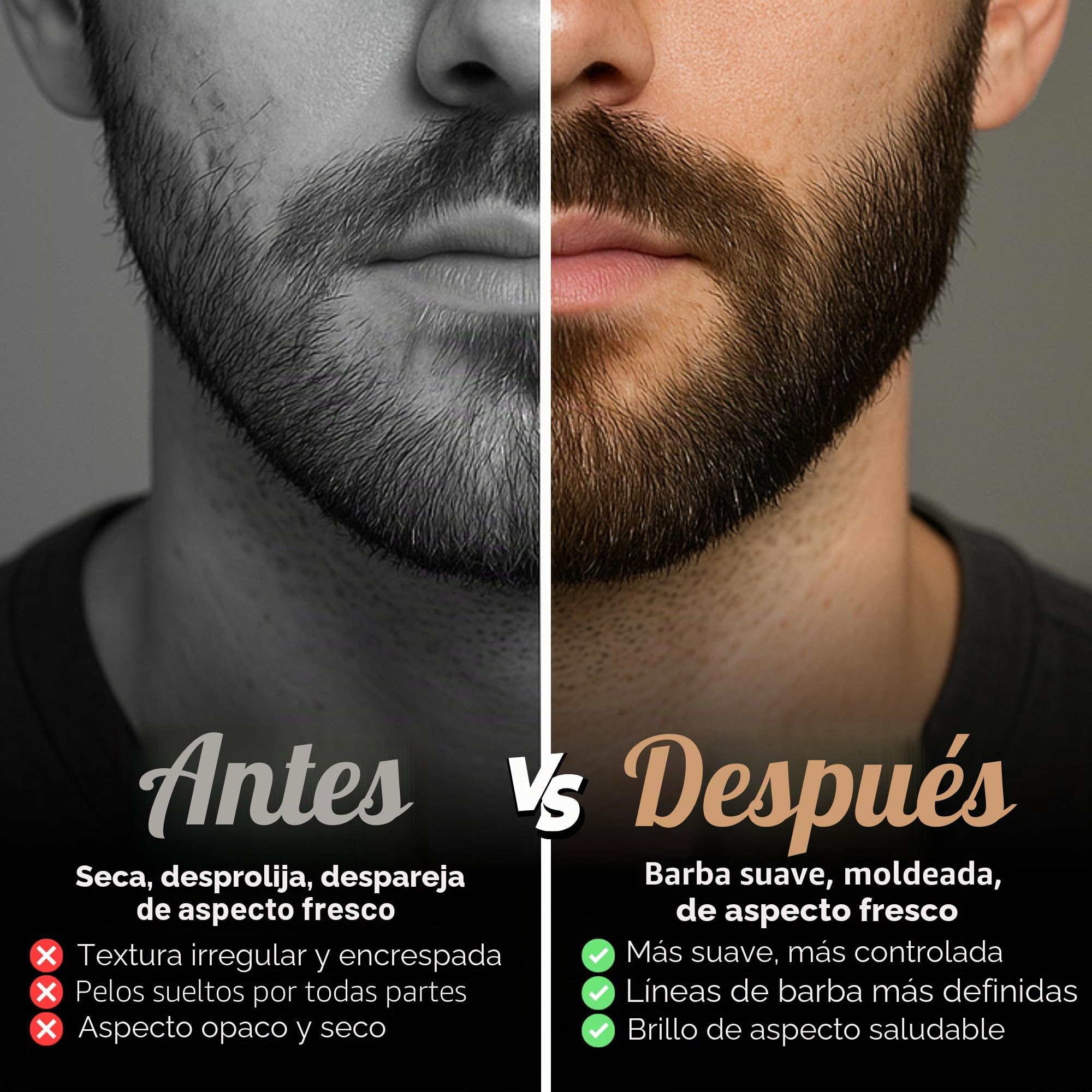 Red-Blooded kit barba hombre con aceite para barba, bálsamo para barba, cepillo para barba, peine para barba y tijeras para barba. Colonia perfumada hecha con aceite de jojoba y aceite de macadamia