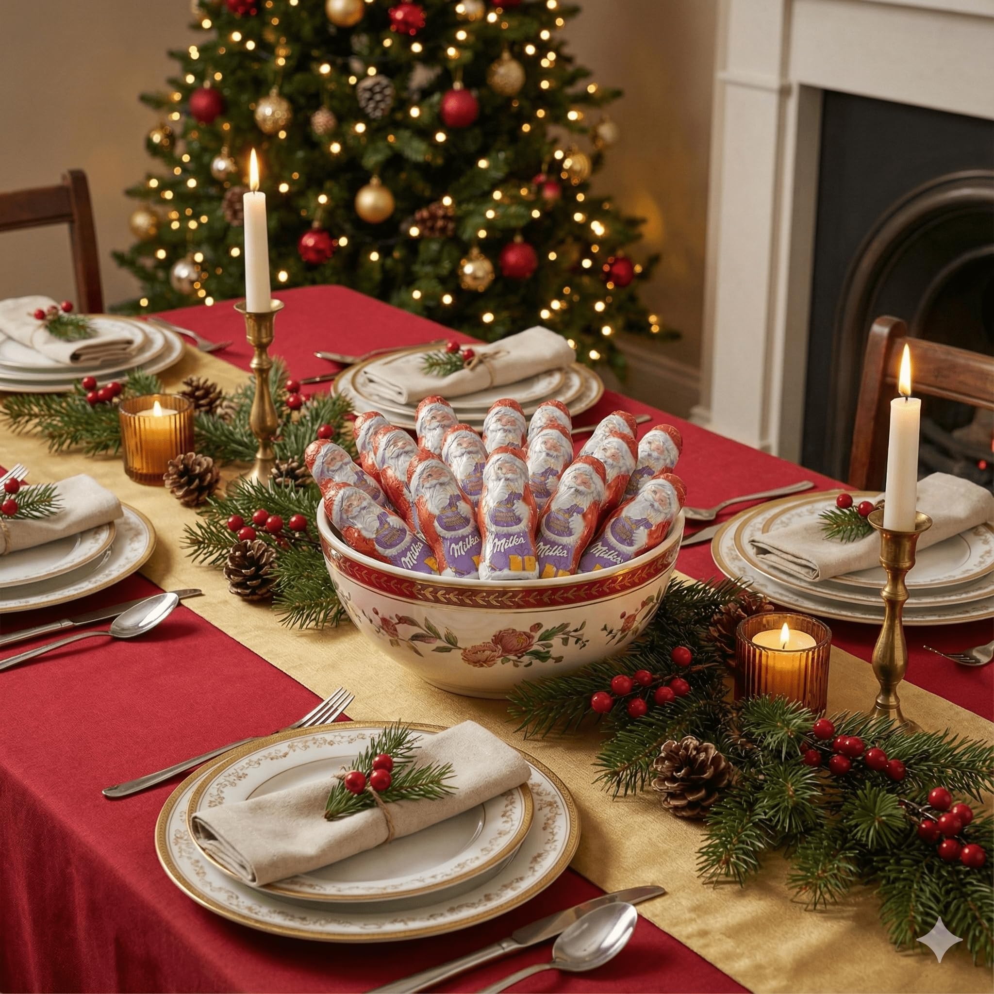 Schoko-Weihnachtsmänner Großpackung 1,5 kg - ca. 160 Stück einzeln verpackt, Weihnachts-Schokolade