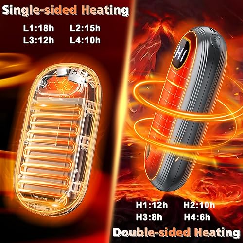 Miniatura 86 de Calentadores de manos recargables – Calentadores de pies eléctricos paquete de 2 unidades de hasta 127.4 ℉ con 15 horas de calor, pantalla LED